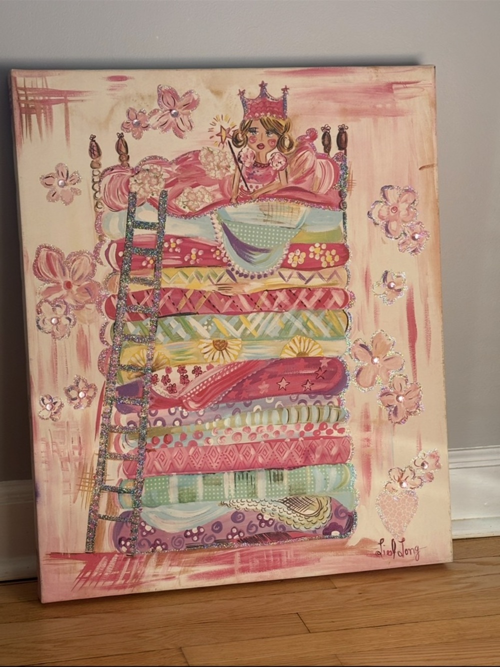 Liesl Long Princess In Bed Canvas Art Girls